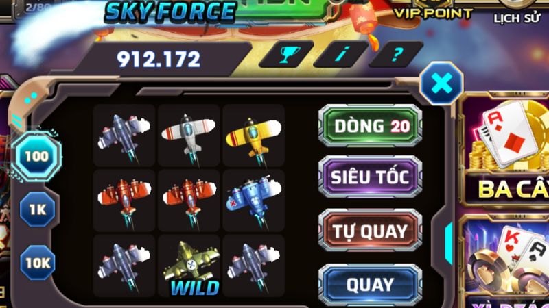 Các tính năng nổi bật của Slot Sky Force