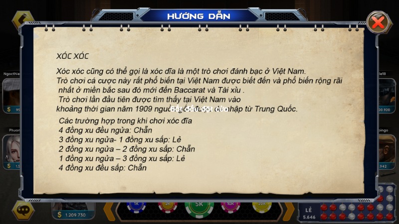 Luật đặt cược xóc đĩa tại cổng game King52